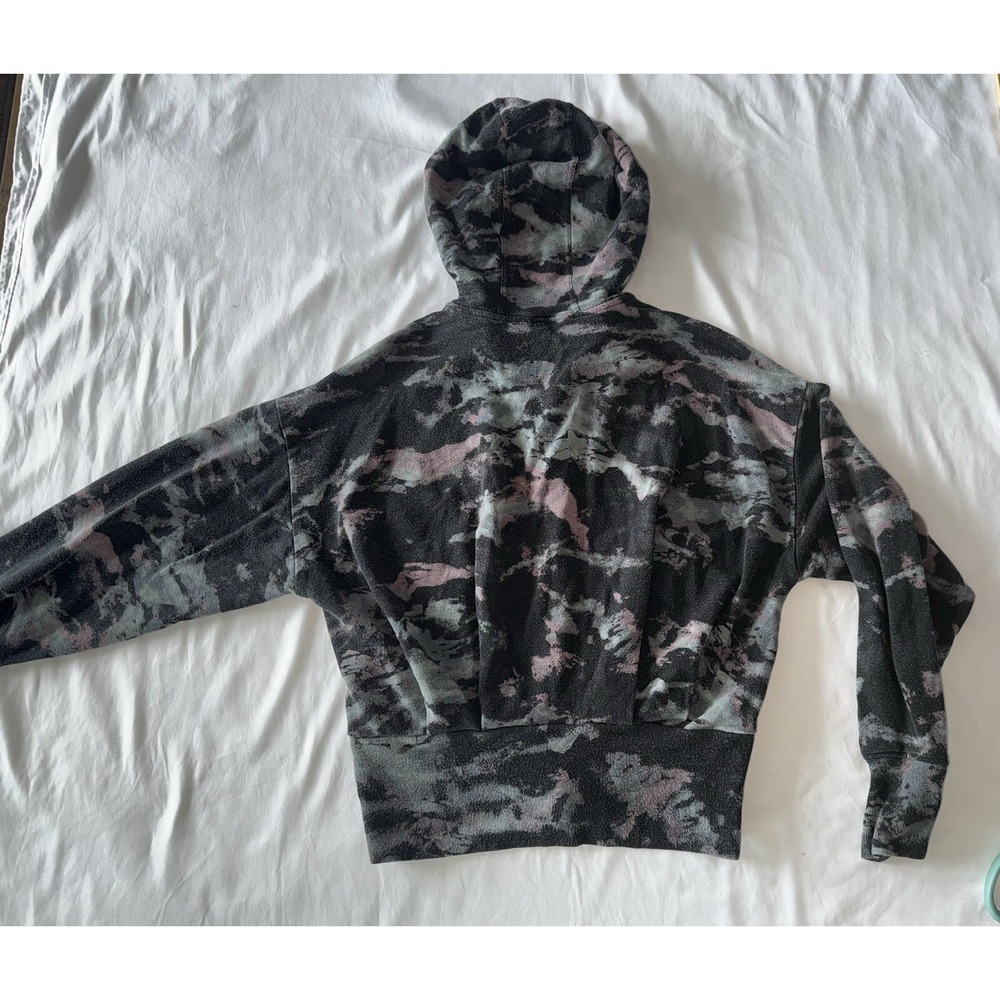 Athleta Hoodie Womens XS Black Camo Balance X-Small Relax‎ Sweatshirt Jacket